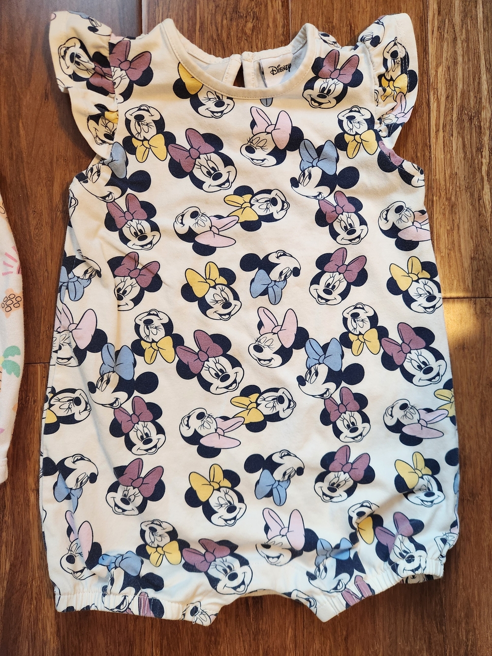 Minnie Baby Girl One-Piece Bubble Shorts Romper & Ocean Bodysuit, 18-24 Months - Picture 2 of 6